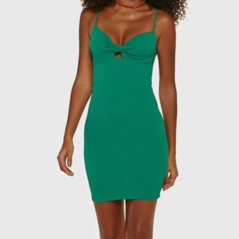 Vix Paula Hermanny (like new) Chic Green Mini Dress